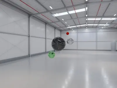 HDRI - Industrial Warehouse Interior 14 - 16384x8192 Texture