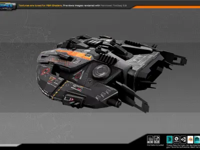 SF Fighter ZR4 Low-poly 3D model