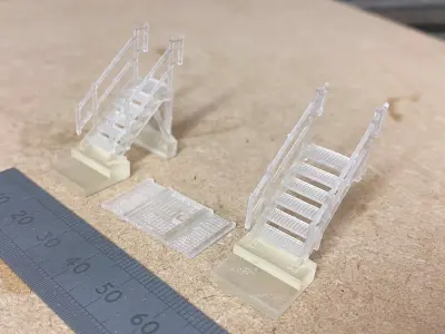 Model Railway Platform Access Steps and Access Gate 3D print model