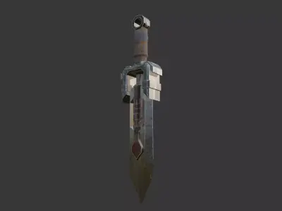 Warrior Sword PBR Low-Poly 3D model Free low-poly 3D model