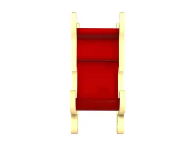 Santa Sleigh Low-poly 3D model
