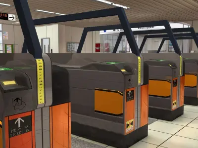 train station 3D model 8