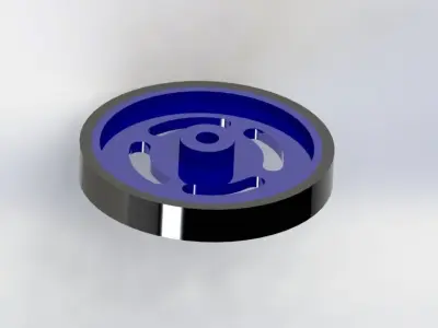 LLANTA DELGADA AZUL DE 62MM Free 3D model