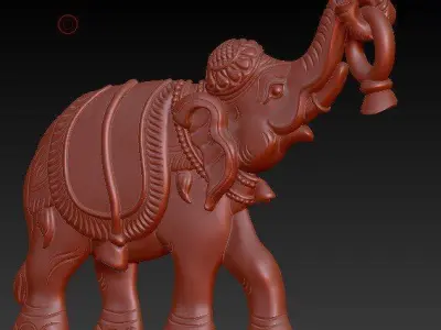 ELEPHANT RELIEF MODEL FOR CNC AND 3D PRINT 3D print model