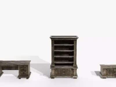 Damaged Furniture Low-poly 3D model