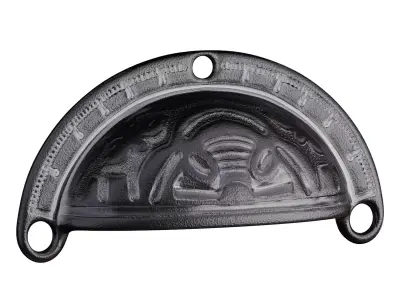 Black Cup Pulls Cabinet 3D model