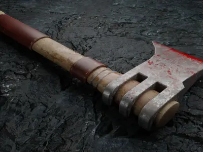 Battle Axe  Low-poly 3D model buy