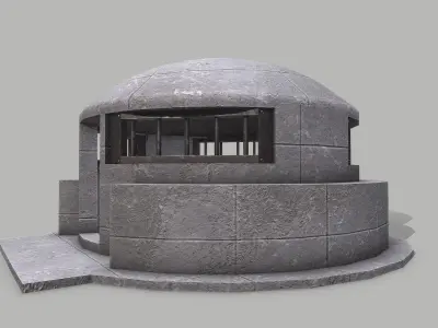 Military Bunker 9 Low-poly 3D model