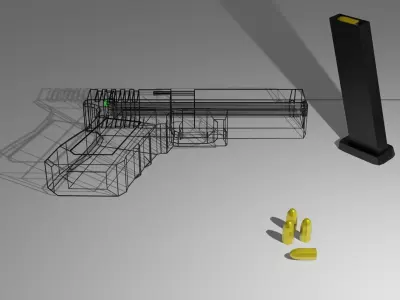 Free Low poly Glock 18 Free low-poly 3D model