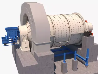 molino de bolas01 3D model