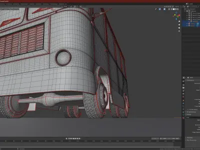 Minibus Deutz 1989 3D model