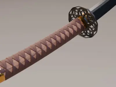 Japanese Katana 3D model purchase