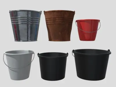 Bucket Pack Low-poly 3D model purchase
