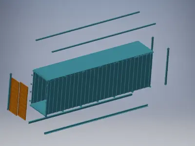 40 ft container 3d model 3D model