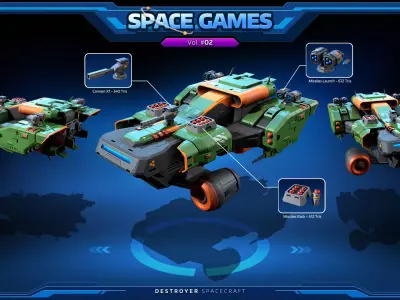 SPACE Games Vol-02 Low-poly 3D model