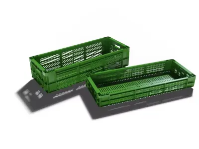 1000x400mm Food and Packaging Crates 3D model