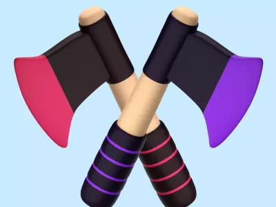 Axe Low Poly Low-poly 3D model