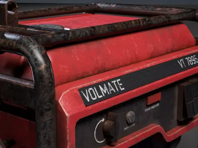 VOLMATE  Abandoned Portable Generator  Game Ready Asset Low-poly 3D model