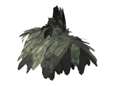 Bird Feathers Shoulder Wrap Low-poly 3D model