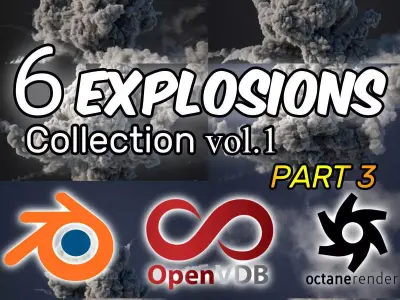 VDB Animated Explosion Pack vol1 Part3