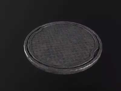 City Manhole 3D Model Low-poly 3D model