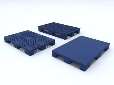 PLASTIC PALLET 800x1200x170-140 3D model