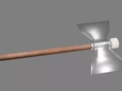 Stylized Battle Axe Game Asset Low-poly 3D model