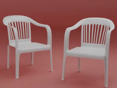 3D Model of a Classic Plastic Chair 3D model