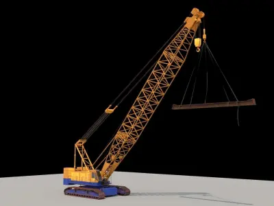 KOBELCO 7150 CRAWLER CRANE Low-poly 3D model