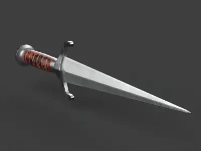 V for Vendetta Guy Fawkes Knife Low-poly 3D model