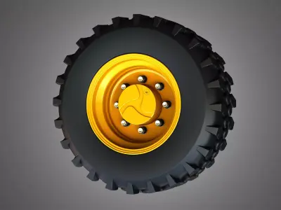 Loader Wheel and Tire 3D model
