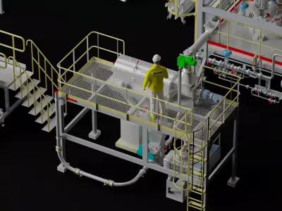 Industrial Processing Plant Equipment Pack Low-poly 3D model