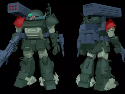 Armored Trooper VOTOMS Scope Dog Red Shoulder Custom 3D model