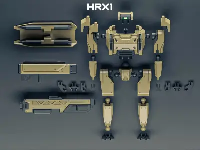 Humanoid Robot  HRX1 3D print model