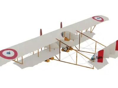 Caudron G4 Low-poly 3D model
