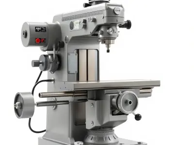 Industrial Drill Press Model Pack with Adjustable Features Low-poly 3D model