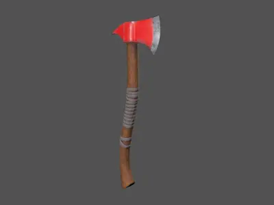 Fire Axe Low-poly 3D model