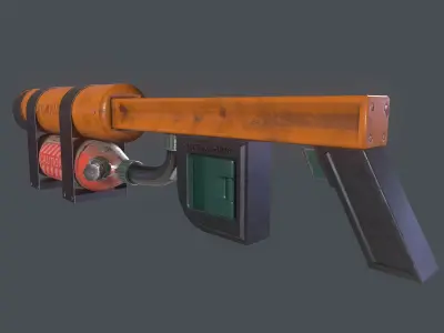 Homemade Flame Thrower Low-poly 3D model