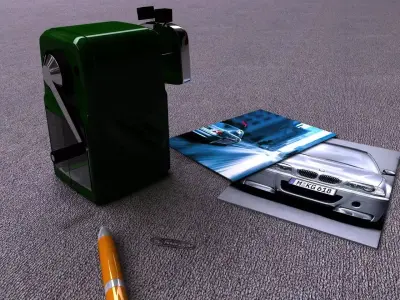 Pencil Sharpener Low-poly 3D model buy