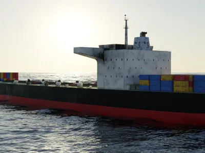  Oil Tanker ship Low-poly 3D model