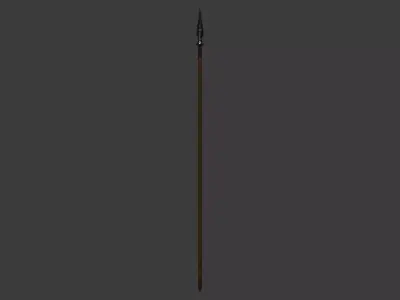 high Details Low-Poly Spear- 800 Polygons  Free low-poly 3D model
