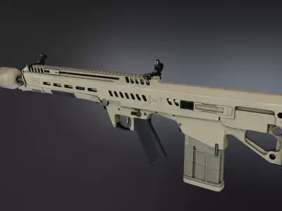 Beretta RM277 GD NGSW Low-poly 3D model