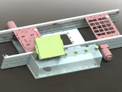 A belt conveyor 3D model