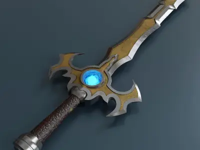 Collection of fantasy combat weapons 3D Model Pack