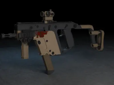 Lowpoly Guns rifle Low-poly 3D model