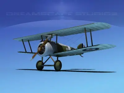 Sopwith Camel 3D model - Rigged and Textured
