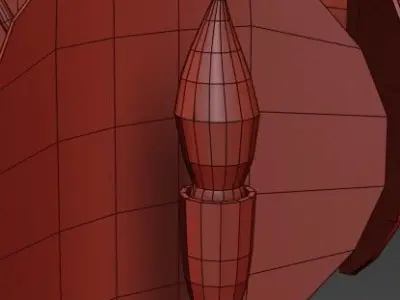 Concave Smoked Lucite Disc Chandelier 3D model