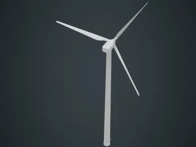 Wind Turbine 1A Low-poly 3D model