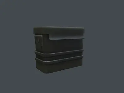 Ammunition box Low-poly 3D model 6