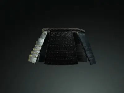 Japan Samurai kusazuri  Low-poly 3D model